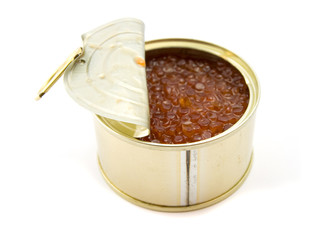 caviar in can isolated