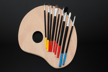 Brushes and Palette