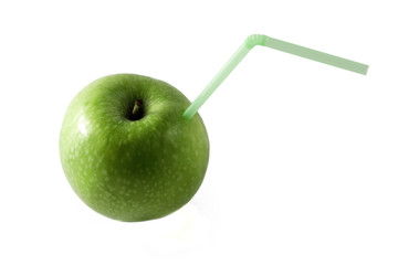 fresh fruit juice with straw