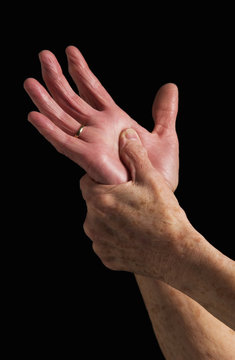 Senior womans hands