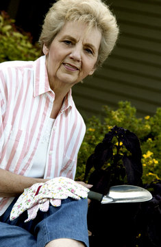 Senior Woman Gardening