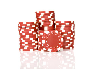 Fototapeta premium red poker chips