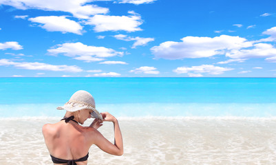 woman on the beach