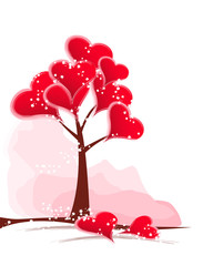 tree red hearts © malwa