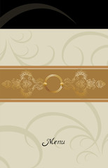 vintage menu cover design