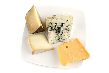 chesses on white ceramic plate