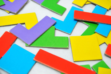 Abstract shapes scattered