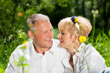 Senior couple outdoors