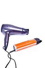 Black and orange haer dryers
