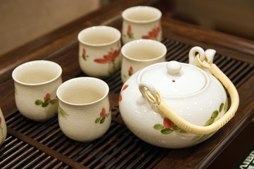 Chinese tea cup and bowl