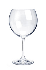 Empty red wine glass
