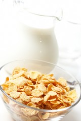 Breakfast with corn-flakes