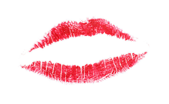Red lip print