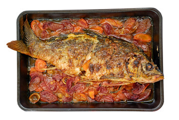 Roasted European carp