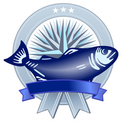 Wappen mit Fisch