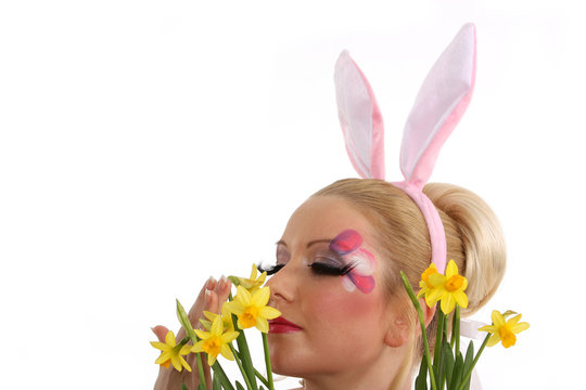 H&auml;schen riecht an Blume