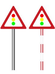 illustrated traffic or road warning signs