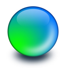 beautiful green-blue glasball
