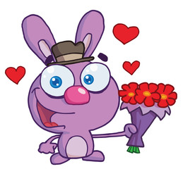 Obraz na płótnie Canvas Sweet Purple Bunny