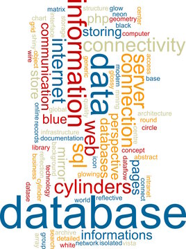 Database word cloud