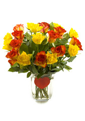 Red yellow roses