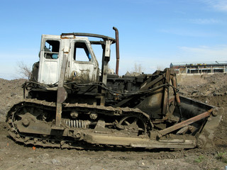Fototapeta premium old caterpillar bulldozer