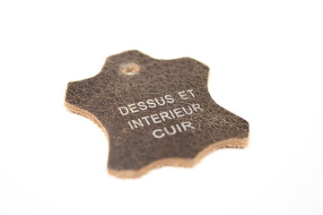 étiquette cuir