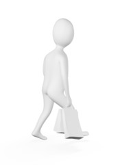 3d person after shopping