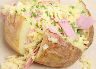 Jacket Potato with Ham & Cheese