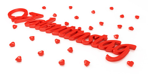 Valentinstag mit Herzen