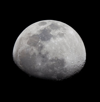 crescent moon through 11 inch telescope