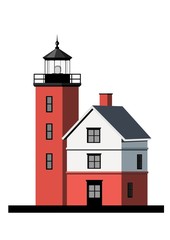 Fototapeta premium Round Island light house