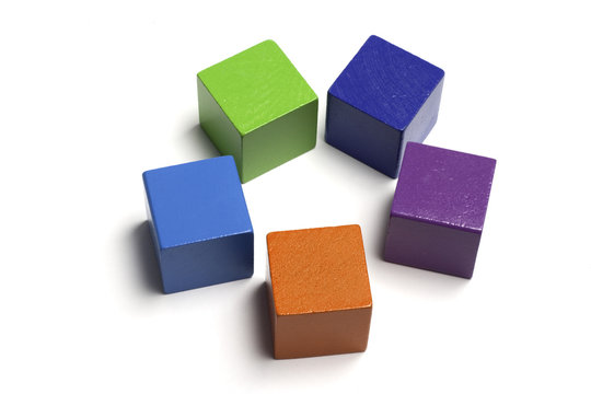 Five blocks in a circle
