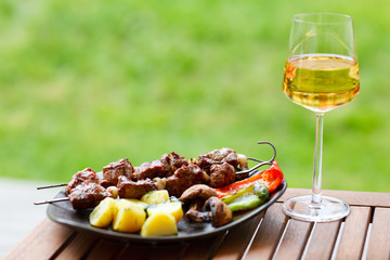 Grilling at summer weekend
