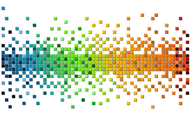 rainbow colors pixels
