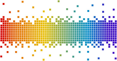 rainbow colors pixels