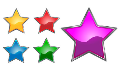 star as shiny glossy icons