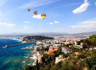 aerial view of the city of Nice France
