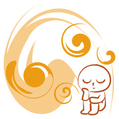 思いにふける  orange