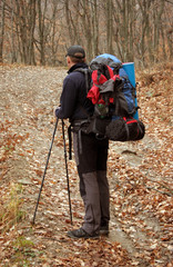 Fototapeta premium Hiker in mountains