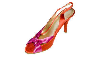 chaussure femme sur fond blanc