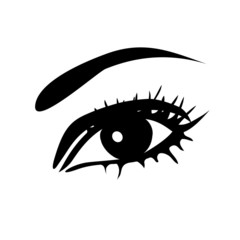 woman eye vector