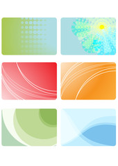 Set of colorful business cards, vector illustration
