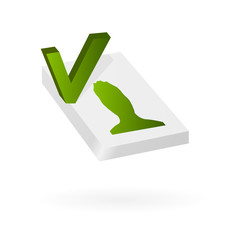 verified and registered user 3d vector icon