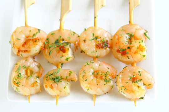 Brochettes de crevettes