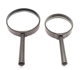 Magnifying glass isolated on the white background.