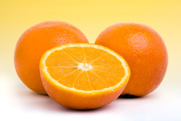 Fruits et vitamines - orange et  clémentine