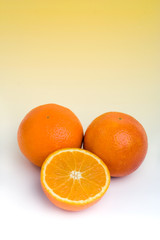 Fruits et vitamines - orange et  clémentine