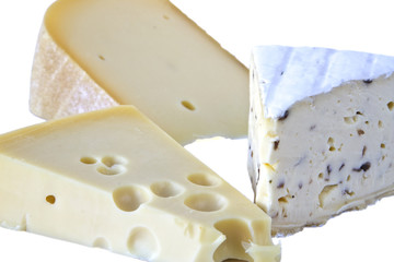 Käse aus der Schweiz isoliert
