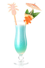 Tropical cocktail with coconut cream